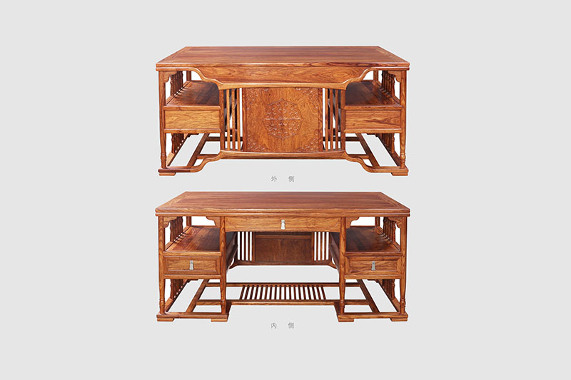 黔江中式家居装饰书房桌椅组合家具效果图