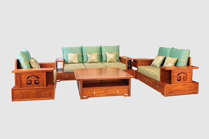 黔江中式实木沙发简直太美了